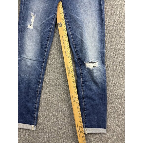 AG Adriano Goldschmied Jeans Womens 25 Blue The Stilt Roll-Up Distressed Skinny - Picture 5 of 8